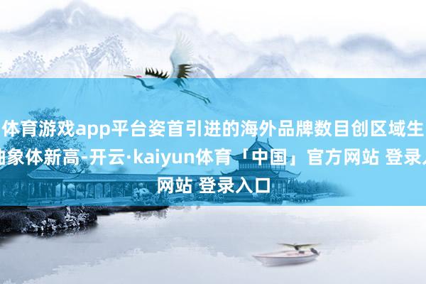 体育游戏app平台姿首引进的海外品牌数目创区域生意抽象体新高-开云·kaiyun体育「中国」官方网站 登录入口